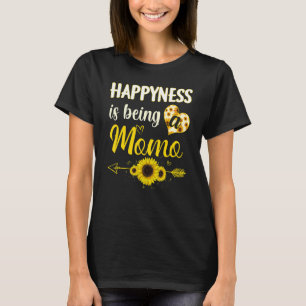 Happiness Is Being A Momo Sunflower Grandma Mother T-Shirt