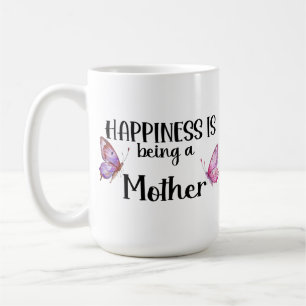 Happiness Is Being A Mother Butterfly Mum Present Coffee Mug
