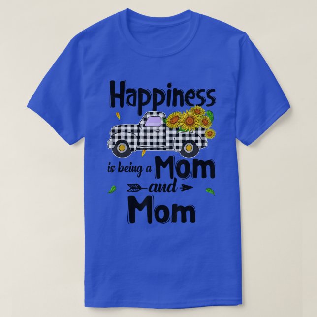Happiness Is Being A Mum And Mum Sunflower Gifts  T-Shirt (Design Front)