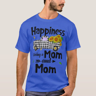 Happiness Is Being A Mum And Mum Sunflower Gifts  T-Shirt