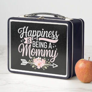 Happiness Is Being A Mummy Floral Mother’s Day Metal Lunch Box