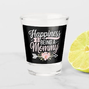 Happiness Is Being A Mummy Floral Mother’s Day Shot Glass