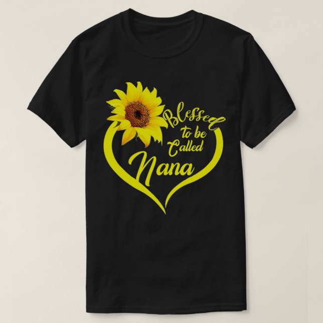 Happiness Is Being A Nana Sunflower Lover Grandma  T-Shirt (Design Front)