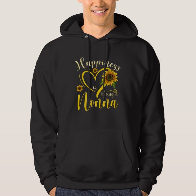 Happiness Is Being A Nonna Sunflower Mother's Day  Hoodie (Front)