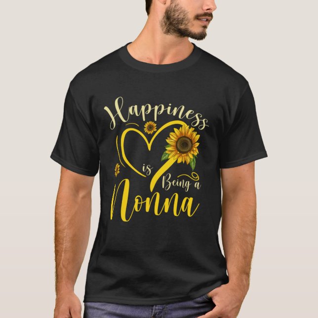 Happiness Is Being A Nonna Sunflower Mother's Day  T-Shirt (Front)