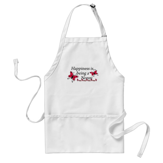 Happiness Is Being A Nonni BUTTERFLY Standard Apron (Front)