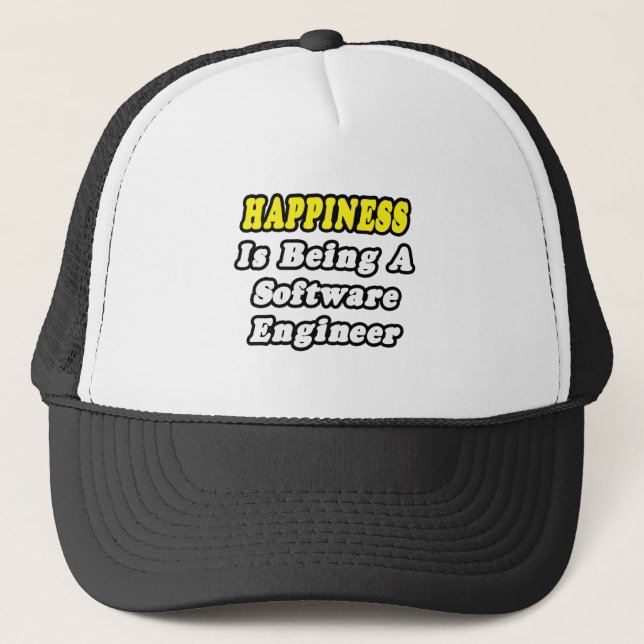 Happiness Is Being a Software Engineer Trucker Hat (Front)