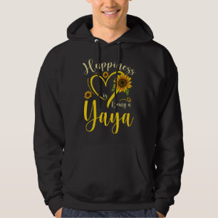 Happiness Is Being A Yaya Sunflower Mother's Day W Hoodie