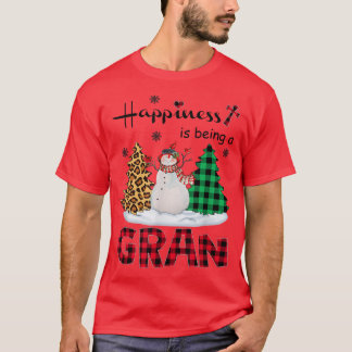Happiness is being Gran Snowman Merry Christmas tr T-Shirt