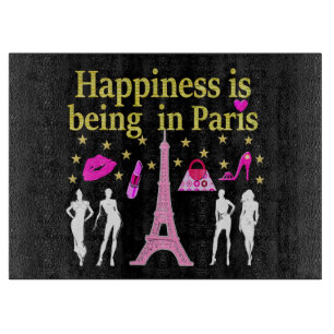 HAPPINESS IS BEING IN PARIS CUTTING BOARD