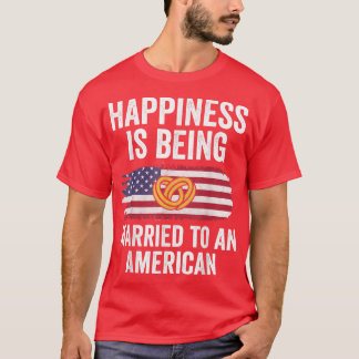 Happiness Is Being Married To American  Couple Mat T-Shirt