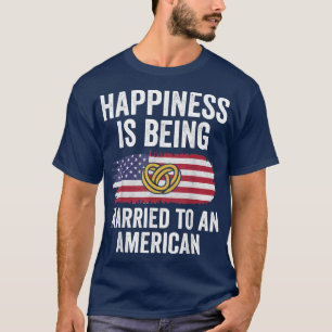 Happiness Is Being Married To American Couple Mat T-Shirt