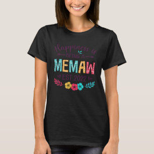 Happiness Is Being Memaw Fall Vibes Flower T-Shirt