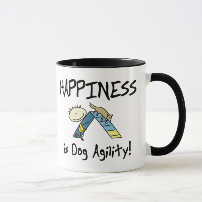 Happiness is Dog Agility Mug (Right)