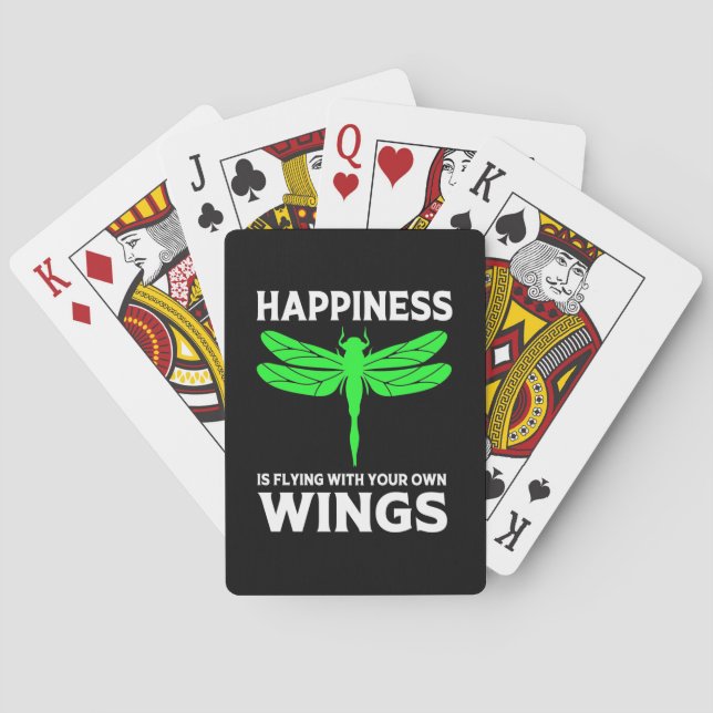 Happiness Is Flying With Dragonfly Playing Cards (Back)