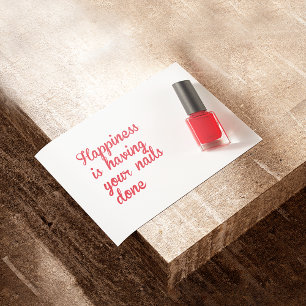 Happiness is having your nails done, nail salon poster