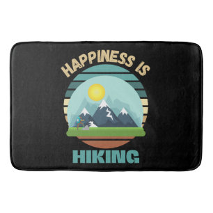 HAPPINESS IS HIKING BATH MAT