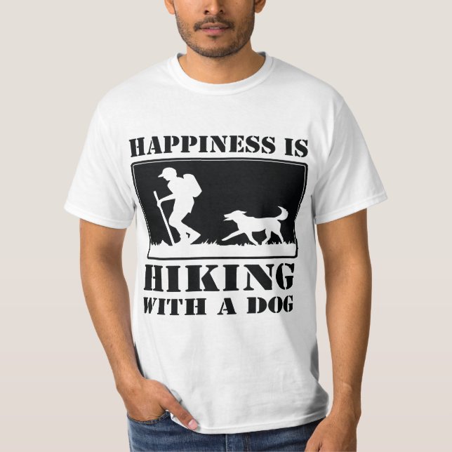 Happiness Is Hiking With a Dog Graphi Men's  T-Shirt (Front)