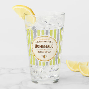 HAPPINESS IS HOMEMADE AND HONEY-SWEET - GLASS