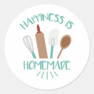 Happiness is Homemade Classic Round Sticker