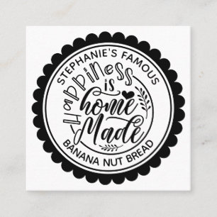 Happiness Is Homemade Vintage Square Business Card