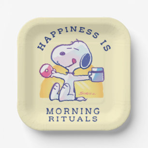 Happiness is Morning Rituals Paper Plate