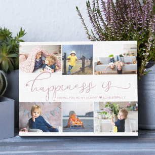Happiness is   Mummy 6 Photo Collage Canvas Print