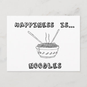 Happiness is Noodles Postcard
