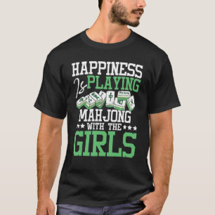 Happiness Is Playing Mahjong - Casino Player Tiles T-Shirt