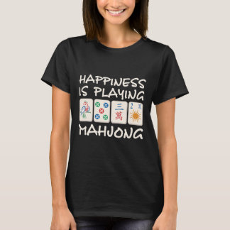 Happiness Is Playing Mahjong Mahjong Party Mahjong T-Shirt