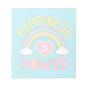 Happiness is Power Rainbow Notepad