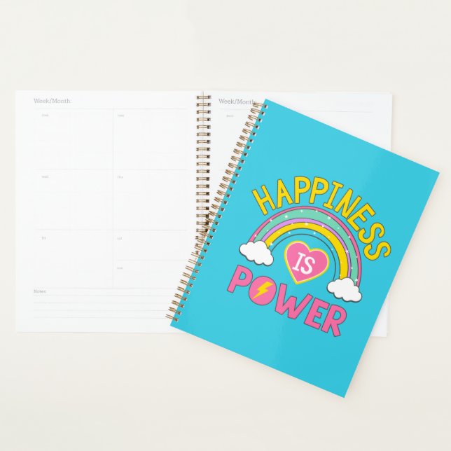 Happiness is Power Rainbow Planner (Display)
