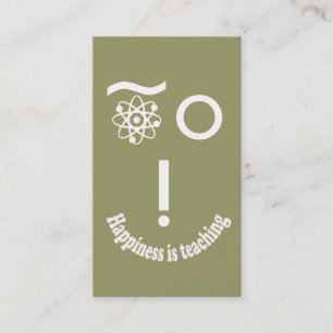 Happiness is Teaching Science Universe Atom Business Card