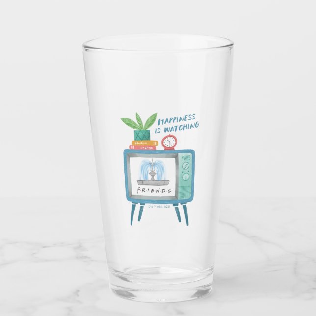 Happiness is watching FRIENDS™ Glass (Front)