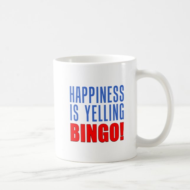Happiness Is Yelling Bingo Mug (Right)