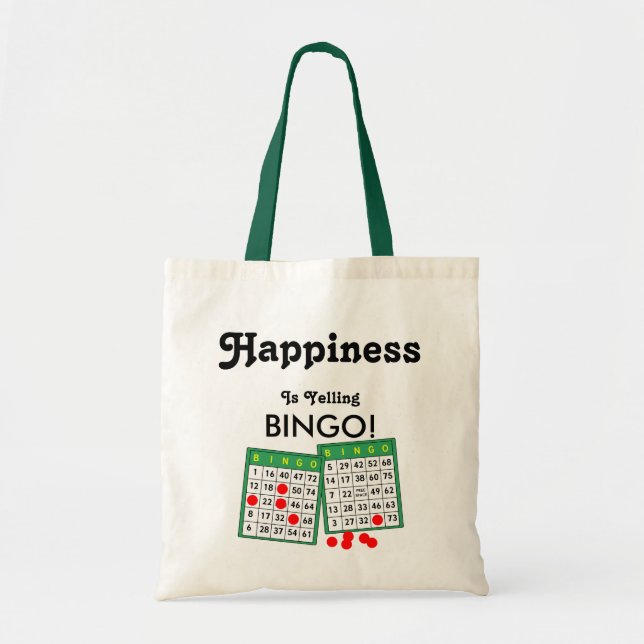 Happiness is Yelling Bingo Players Fun Bingo Bag (Front)