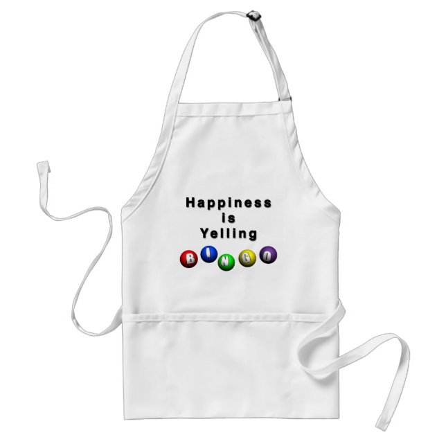 Happiness Is Yelling BINGO Standard Apron (Front)