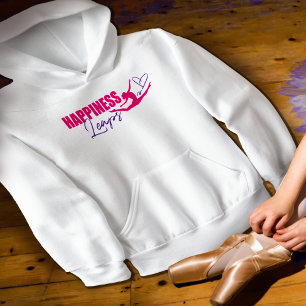 Happiness leaps heart leapping girl pink purple