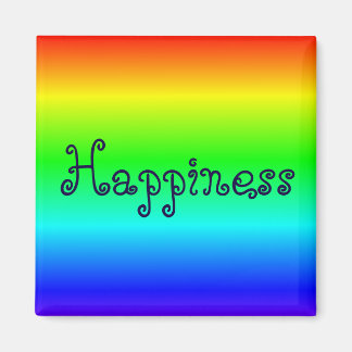 Happiness multi-coloured magnet