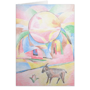 Happiness original drawing Card