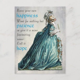 Happiness-Patience-Hope Postcard