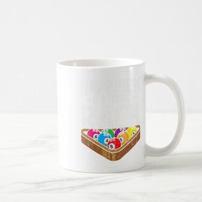 Happiness Perfect Rack Funny Pool Player Billiards Coffee Mug (Right)