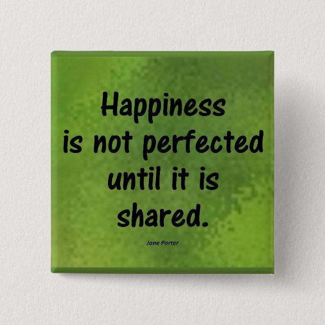 Happiness Perfected 15 Cm Square Badge (Front)