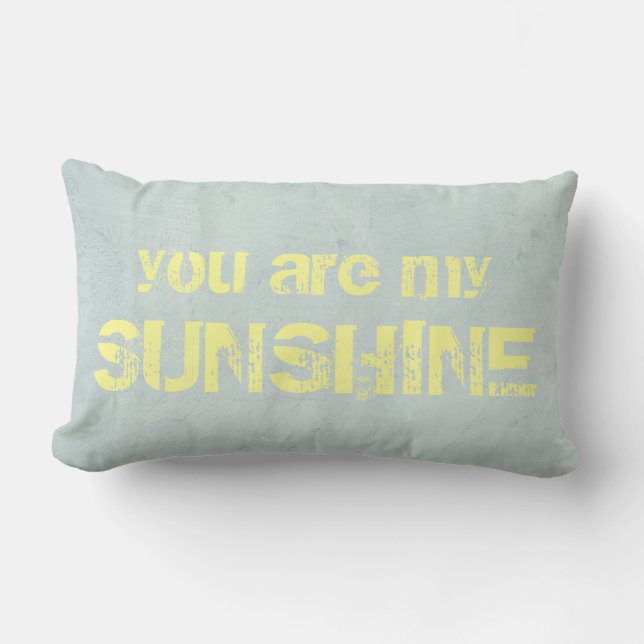 happiness pillow yellow and grey home decor (Front)