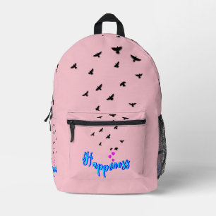 Happiness Printed Backpack