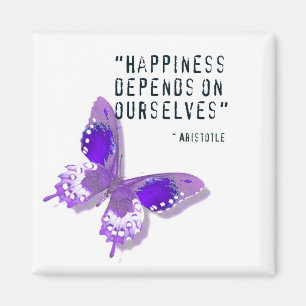 Happiness Purple Butterfly Magnet