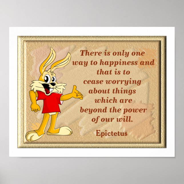 Happiness Quote - art print (Front)