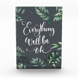 Happiness Quote Everything Will Be Ok Photo Block