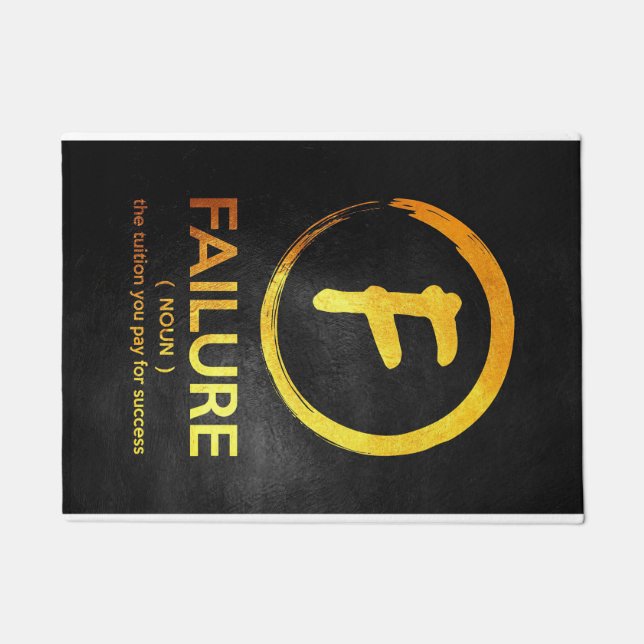 Happiness Quote Failure Definition Doormat (Front)