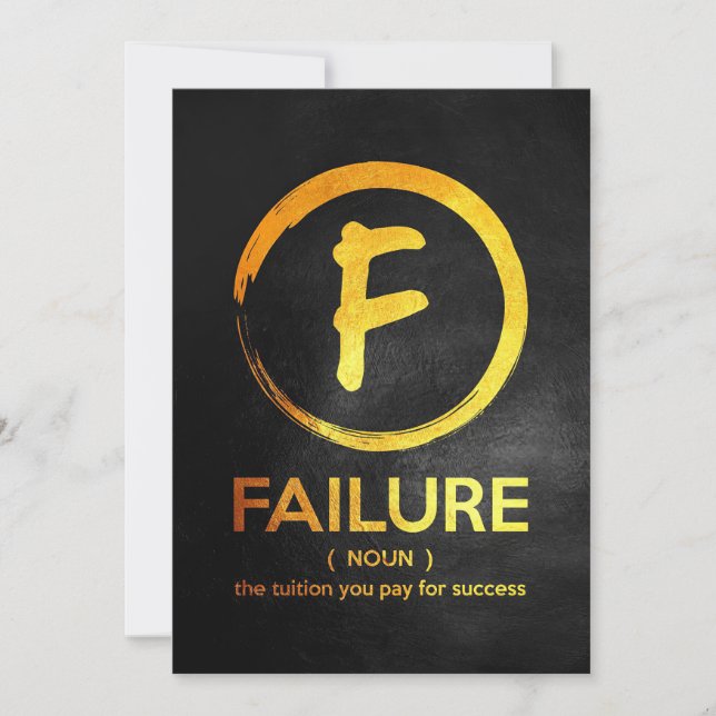 Happiness Quote Failure Definition Invitation (Front)